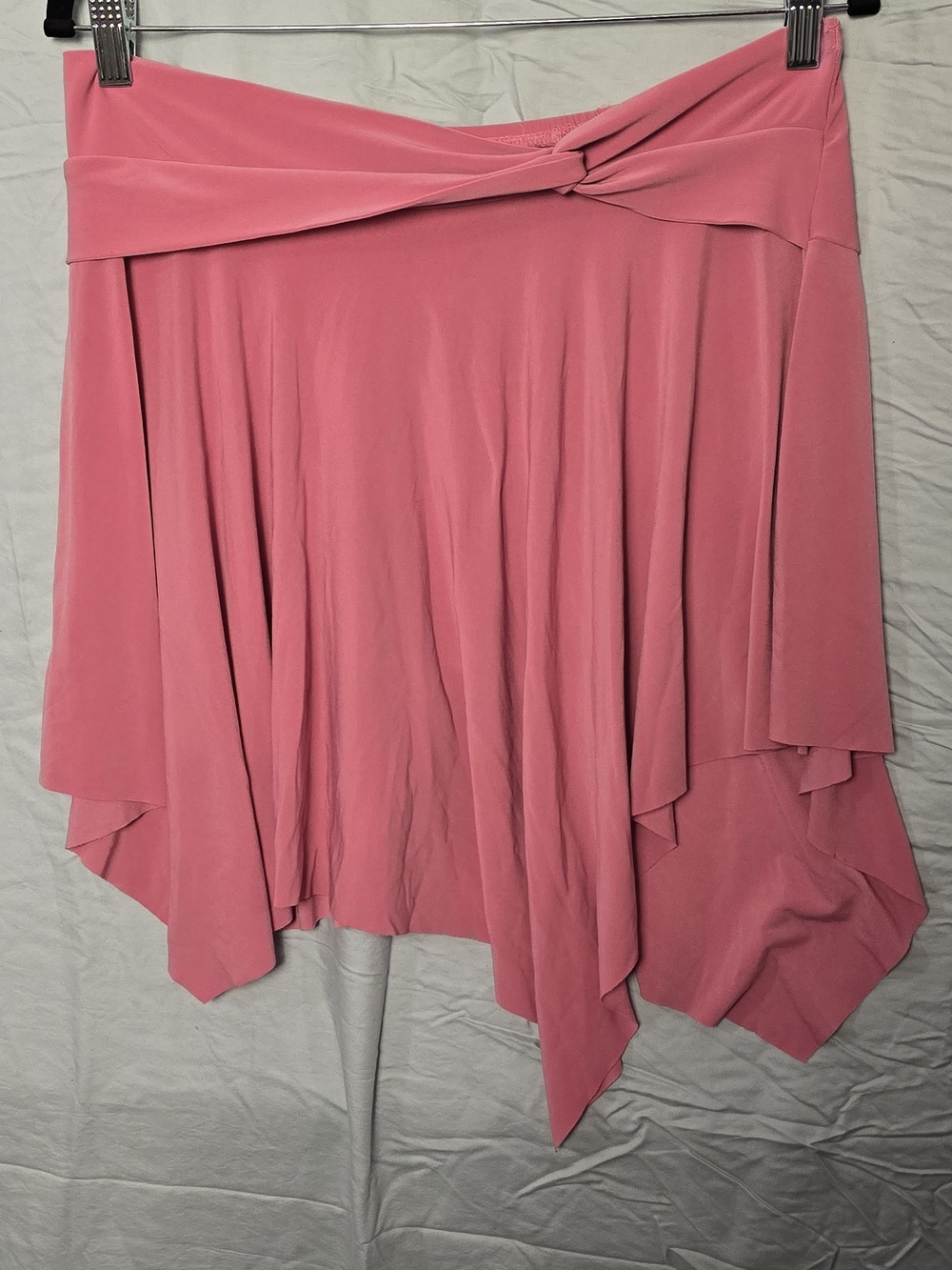 Joe Benbasset Rose-Pink Asymmetrical Knotted-Waist Skirt